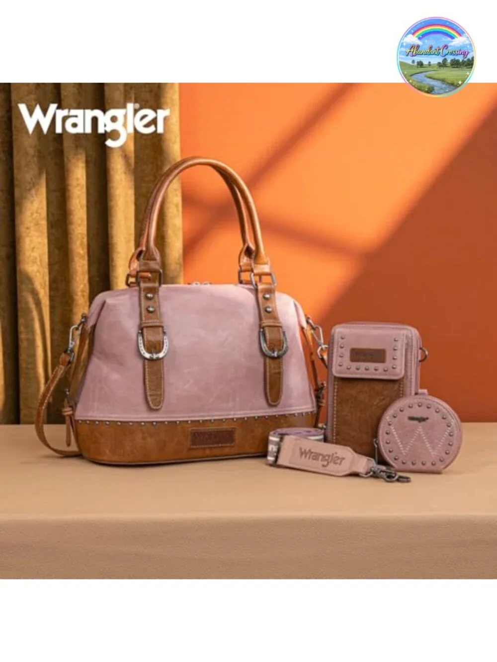 3-Piece Doctor Bag Set Faux Leather Satchel with Cell Phone Bag